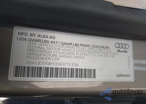 2005 Audi A4 3.0 from USA, damaged, VIN WAUDT48H35K015336